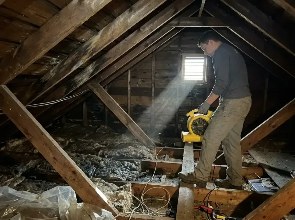 attic-water-damage-drying-proc-007 — frequently asked questions, Emergency Water Extraction & 24/7 Flood Response in Four Co…